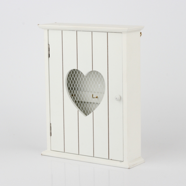 Skříňka na klíče se srdcem 20,5x26x5,5cm