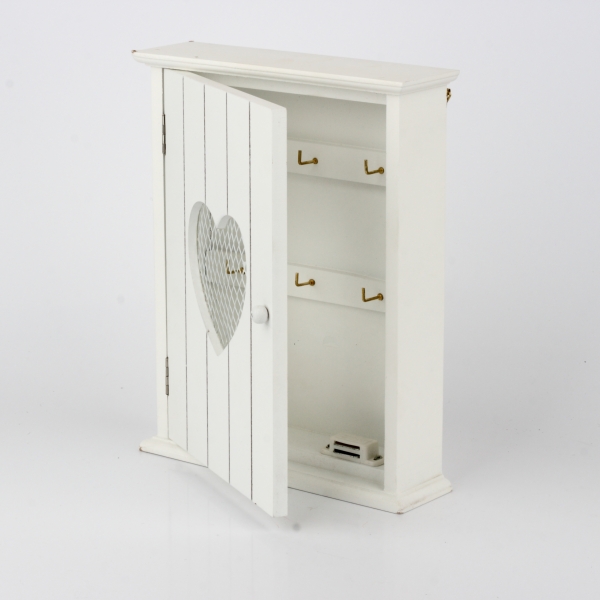 Skříňka na klíče se srdcem 20,5x26x5,5cm