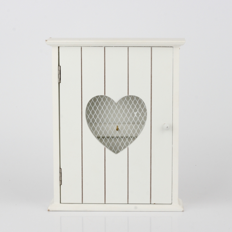 Skříňka na klíče se srdcem 20,5x26x5,5cm