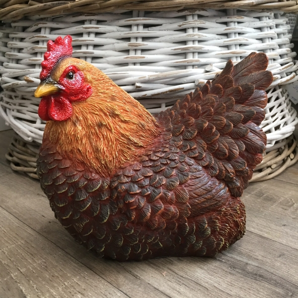 Slepice ležící červená 25cm