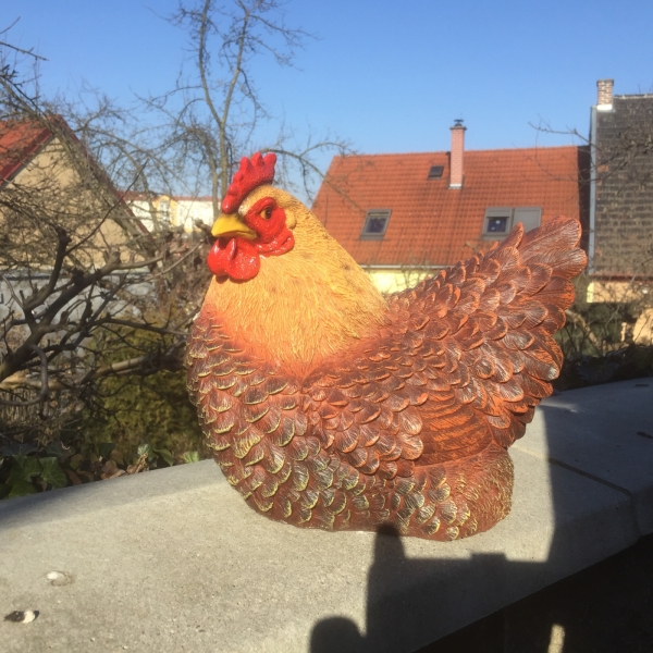 Slepice ležící červená 25cm