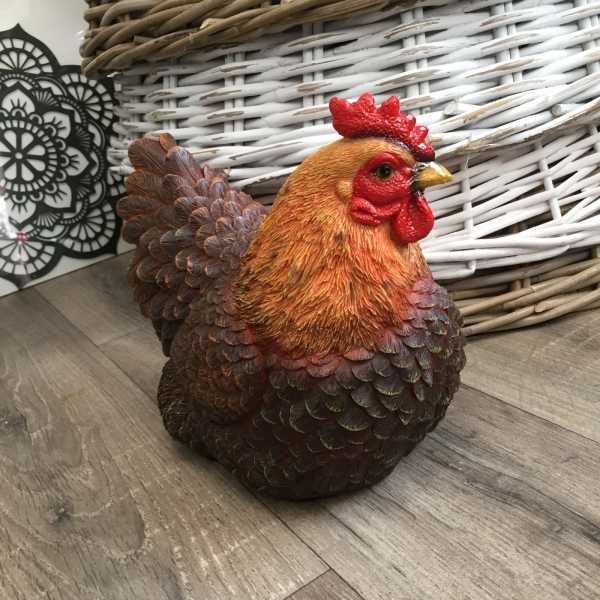 Slepice ležící červená 25cm