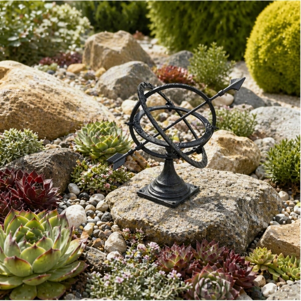 Sluneční hodiny kovové 26 cm