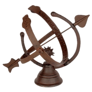 Sluneční hodiny litina 26,5x34,7x29,5cm