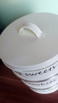 Smaltované dózy na sladkosti - průměr 25cm- VYŘAZENO dek4740