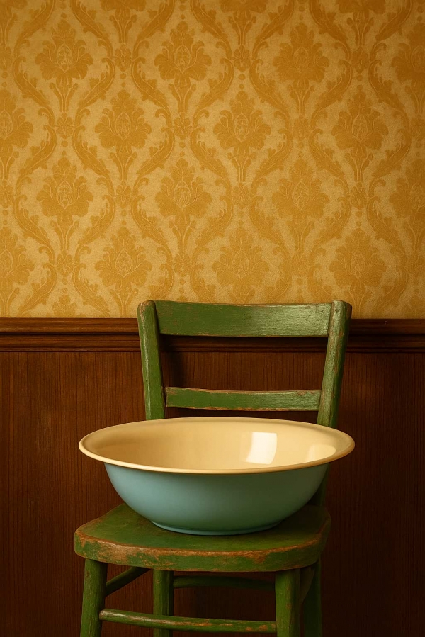 Smaltované umyvadlo modré 35,5cm