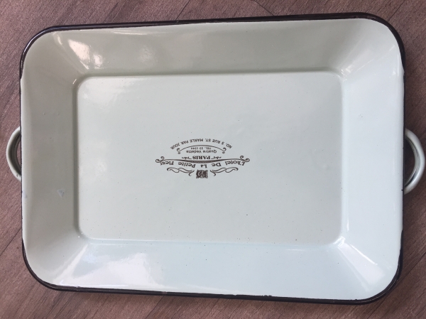 Smaltovaný podnos tyrkys - vyřazeno