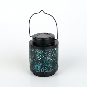 Solární lucerna venkovní 16 cm modrá