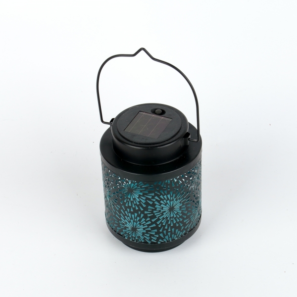 Solární lucerna venkovní 16 cm modrá