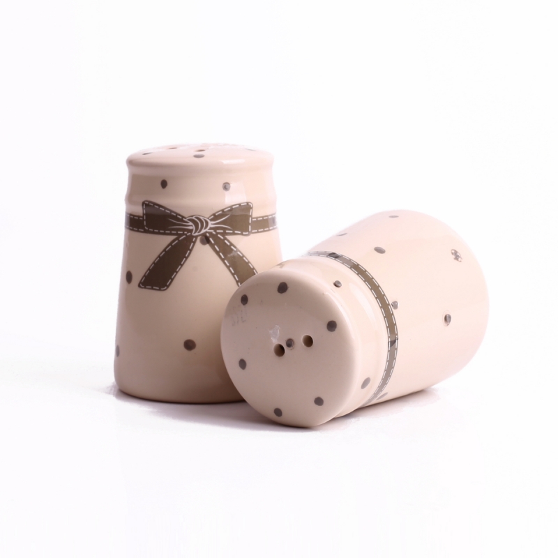 Solnička a pepřenka Grey dot 7,5x5,5cm