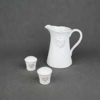 Solnička a pepřenka kamenina - motiv srdce