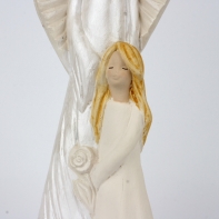 Soška anděla Matka s dcerou 32cm