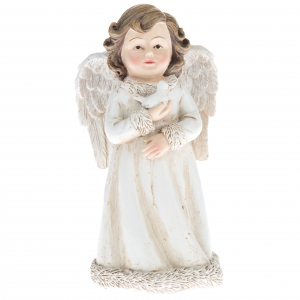 Soška anděla s holubicí 12cm