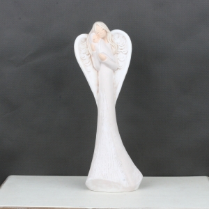 Soška anděla s miminkem Mateřská láska 38cm