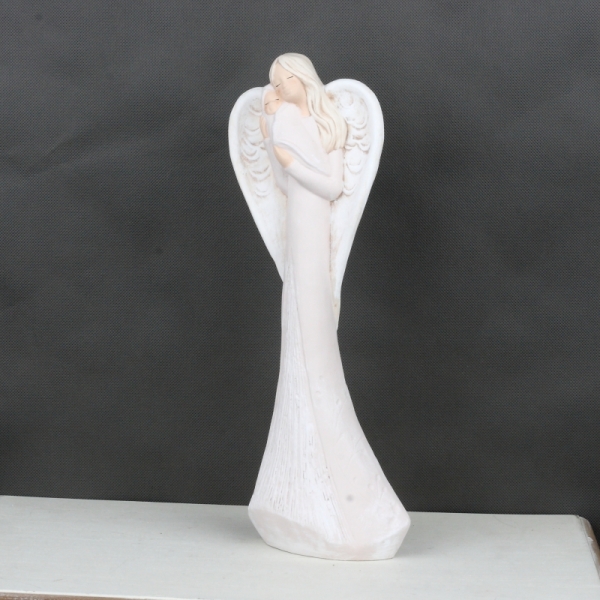 Soška anděla s miminkem Mateřská láska 38cm