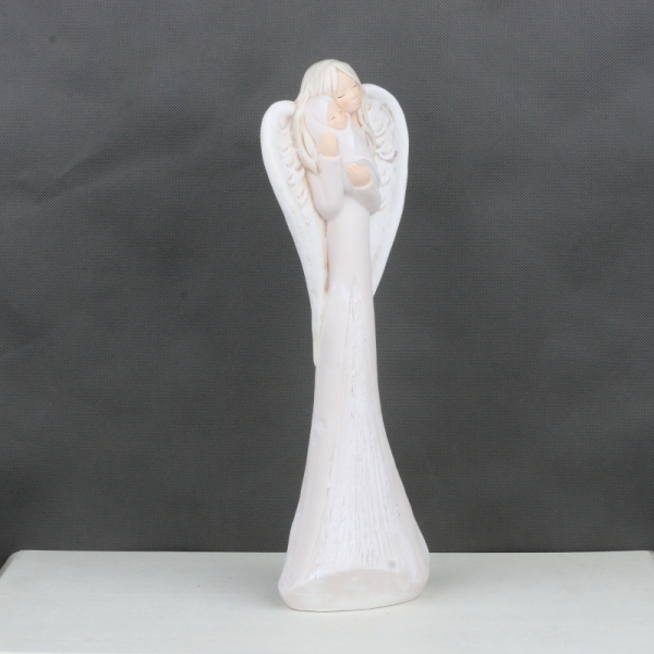 Soška anděla s miminkem Mateřská láska 38cm