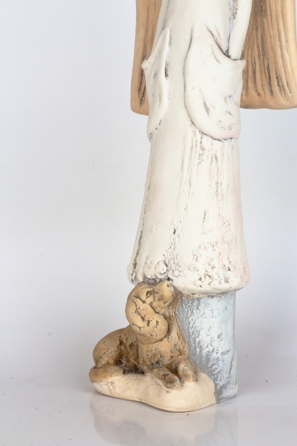 Soška anděla s pejskem 34cm