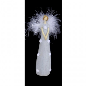 Soška anděla s peřím Něha