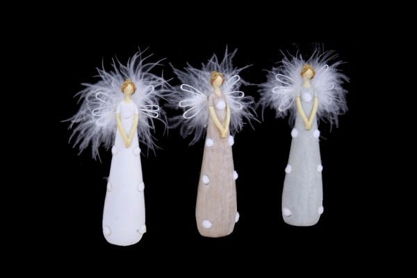 Soška anděla s peřím Něha