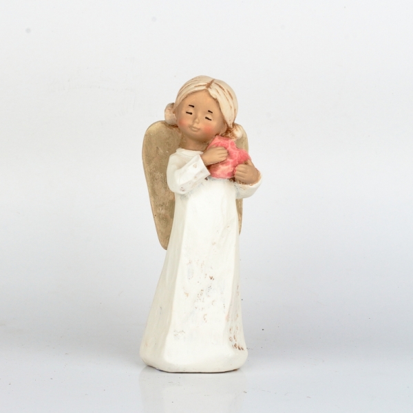 Soška anděla se srdcem 15cm