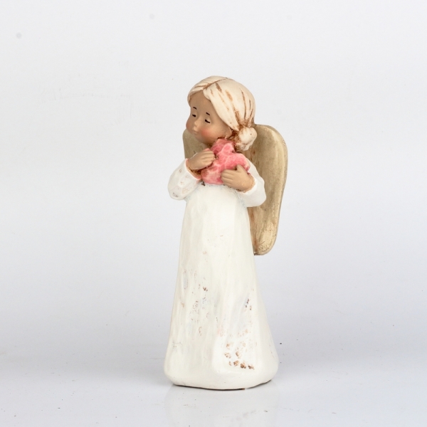 Soška anděla se srdcem 15cm