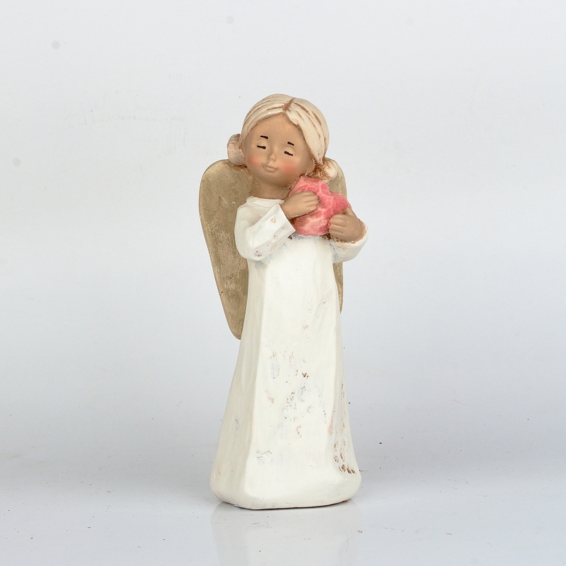 Soška anděla se srdcem 15cm