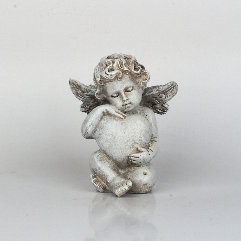 Soška anděla se srdcem 9,4x12x10cm