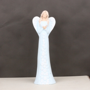 Soška anděla v modrých šatech 38cm