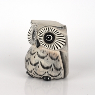 Soška bílá sova 10cm