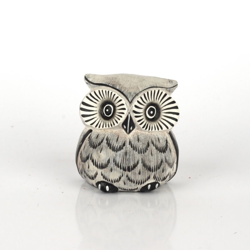 Soška bílá sova 7cm