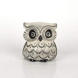 Soška bílá sova 8cm