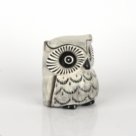 Soška bílá sova 8cm