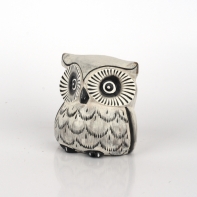 Soška bílá sova 8cm