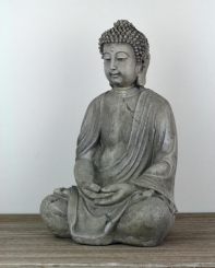 Soška Buddha šedý 38cm