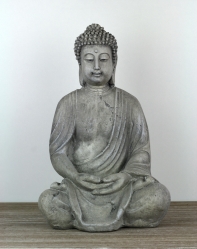 Soška Buddha šedý 38cm