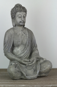 Soška Buddha šedý 38cm