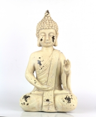 Soška Budhha krémová 44x24cm