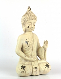 Soška Budhha krémová 44x24cm