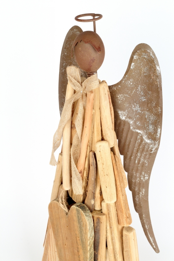 Soška dřevěný anděl 50cm