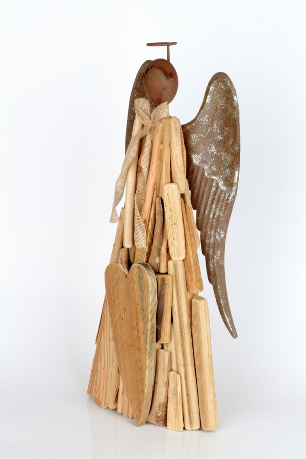 Soška dřevěný anděl 50cm