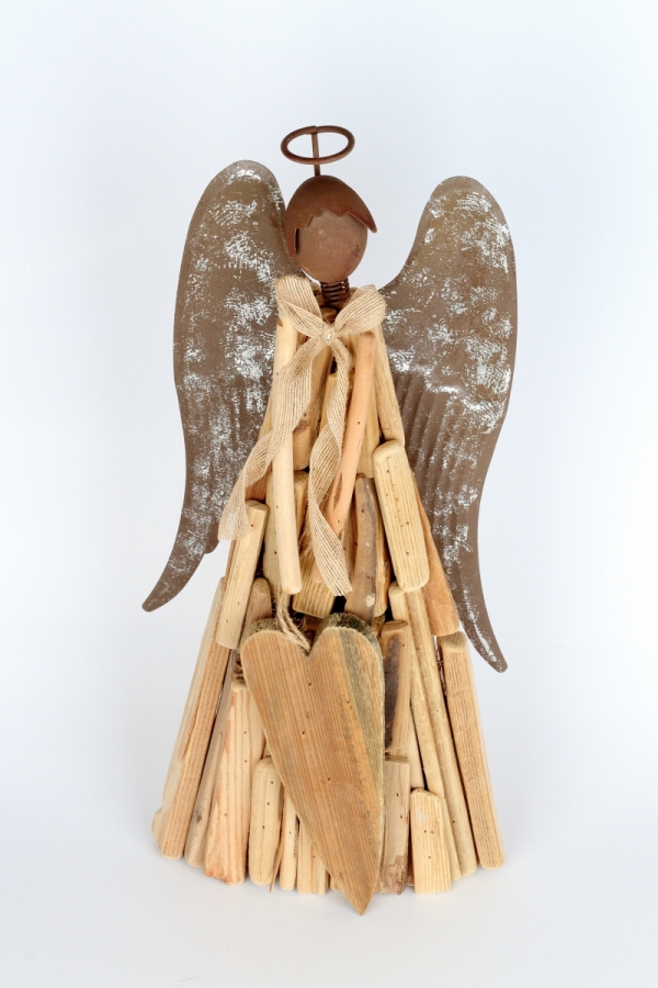 Soška dřevěný anděl 50cm