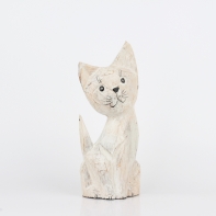 Soška kočka bílá 30cm