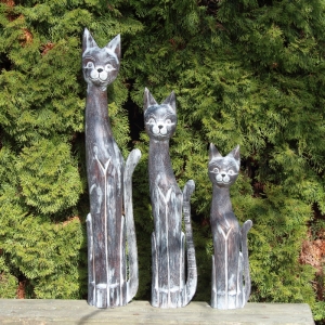 Soška kočka hnědá 100cm 