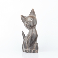 Soška kočka šedá 30cm