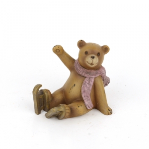 Soška medvídek na bruslích 9x6x7cm