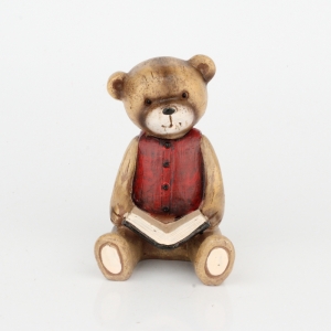 Soška medvídka s knížkou 11cm