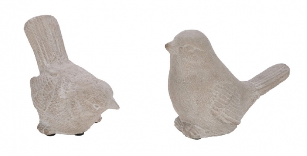 Soška ptáček sedící 17 x 10 x 13 cm beton