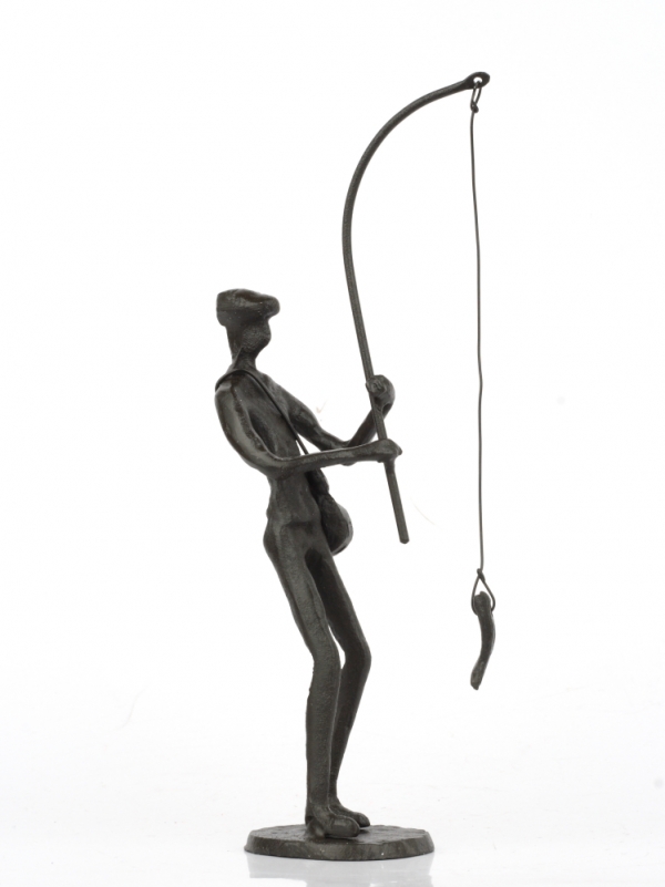 Soška rybář 24x10x6cm