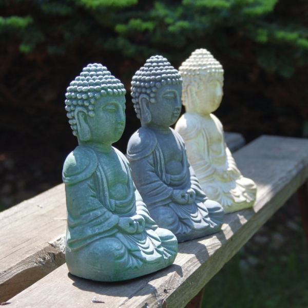 Soška sedící Buddha beton 12x16x11cm