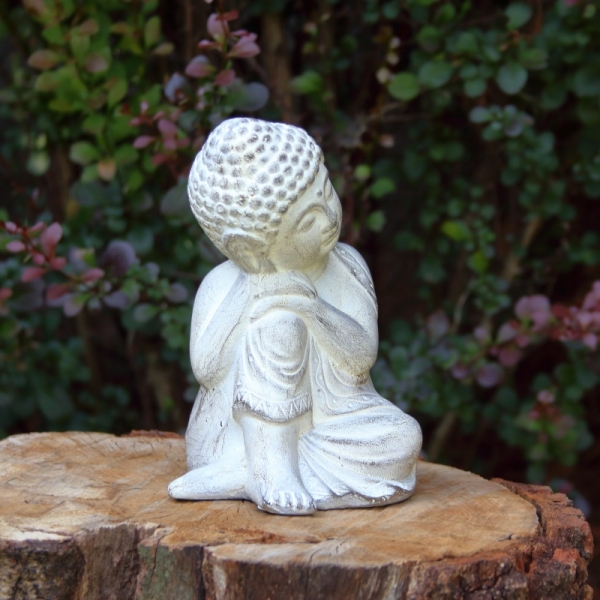 Soška sedící Buddha beton 12x16x11cm